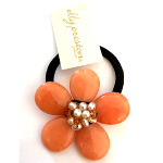 Designer Elly Preston Sherbert Floral Hairband ~ Tangerine