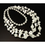 Milk White Quartz & Faceted Crystal Bead Necklace
