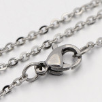 304 Stainless Steel Cross Chain Necklace with Lobster Claw Clasp