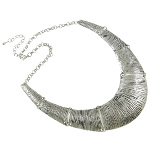 Antiqued Boho Bohemian Chic Statement Necklace ~ Silver