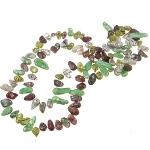 48" Baroque Freshwater Pearl Copper Green White Yellow Necklace