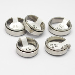 Mixed Etched Stainless Steel Spinner Rings Laser Band Decoration
