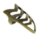Bronze Tone Reticulated Arrow Spike Punk Ring Size 4