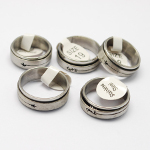 Mixed Reticulated Etched Stainless Steel Spinner Spinning Rings