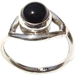 Sterling Silver & Onyx Cabochon Ring