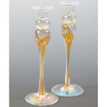 Classic Candlestick Pair in Gold